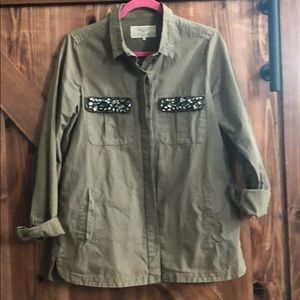 Zara embellished utility shirt in size Medium